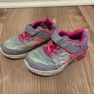 Sketchers Unicorn Charm Kids Shoes - Pink and blue and purple - 10C